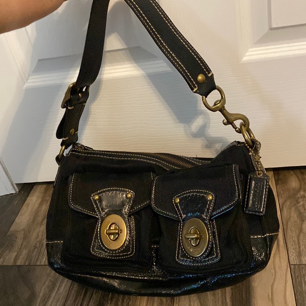 Black coach purse
